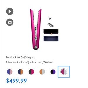 NEW Dyson pink straightener